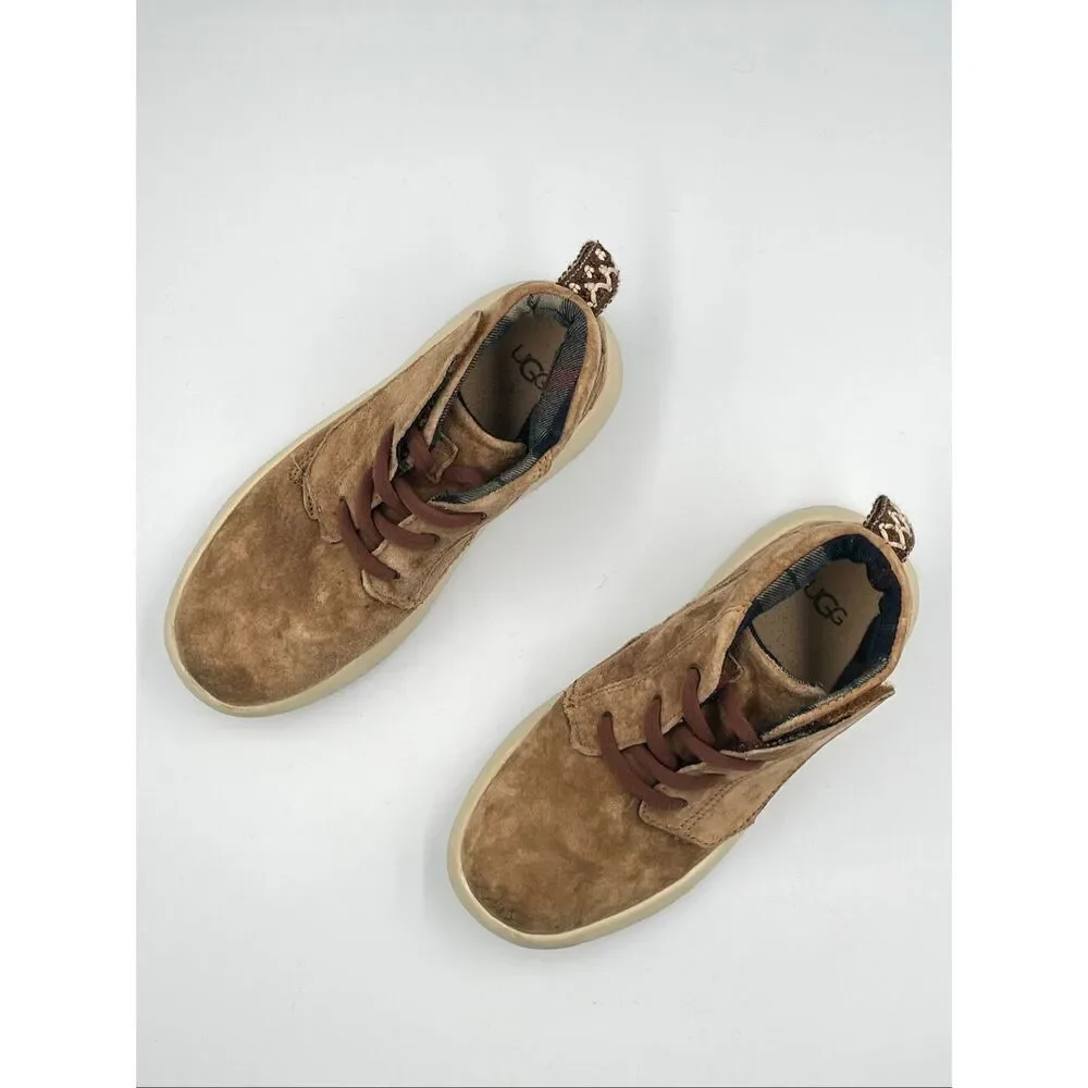 UGG Canoe Chestnut Slip On Velcro Closure Suede Chukka Boot Size Little Boy 12